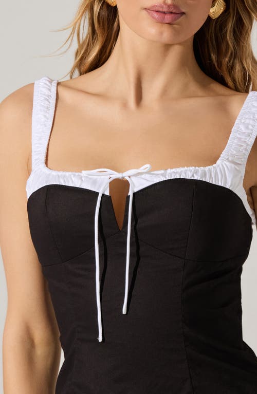 Astr The Label Milkmaid Top In Black