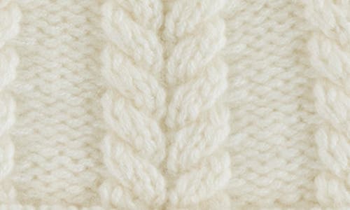 Sofia Cashmere Cashmere Faux Fur Pompom Beanie In White