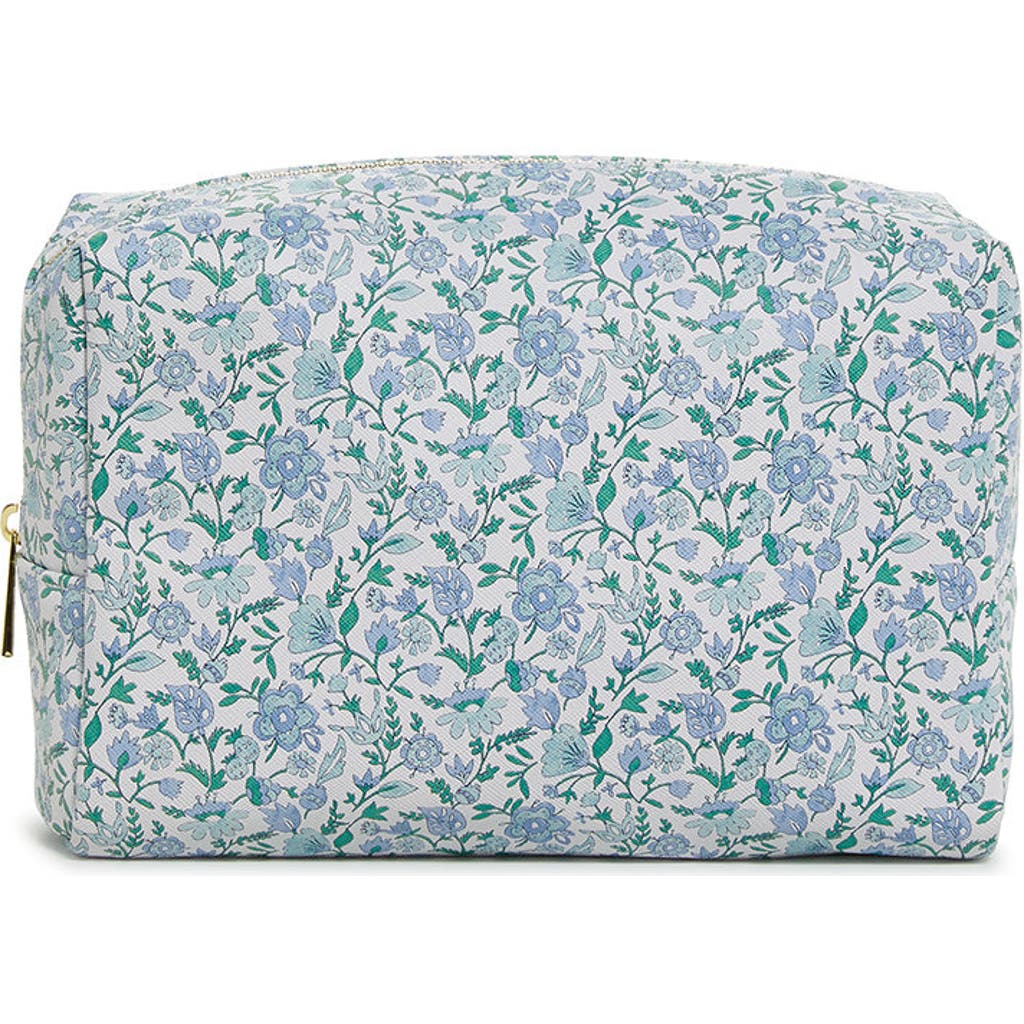 Trvl Design Hamptons Floral Cosmetic Bag In Blue