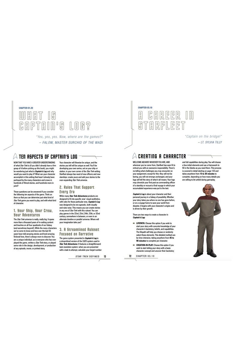 Modiphius Captain'S Log Solo Rpg Tng Delta Edition Hardcover Book, Alternate, color, Multicolored