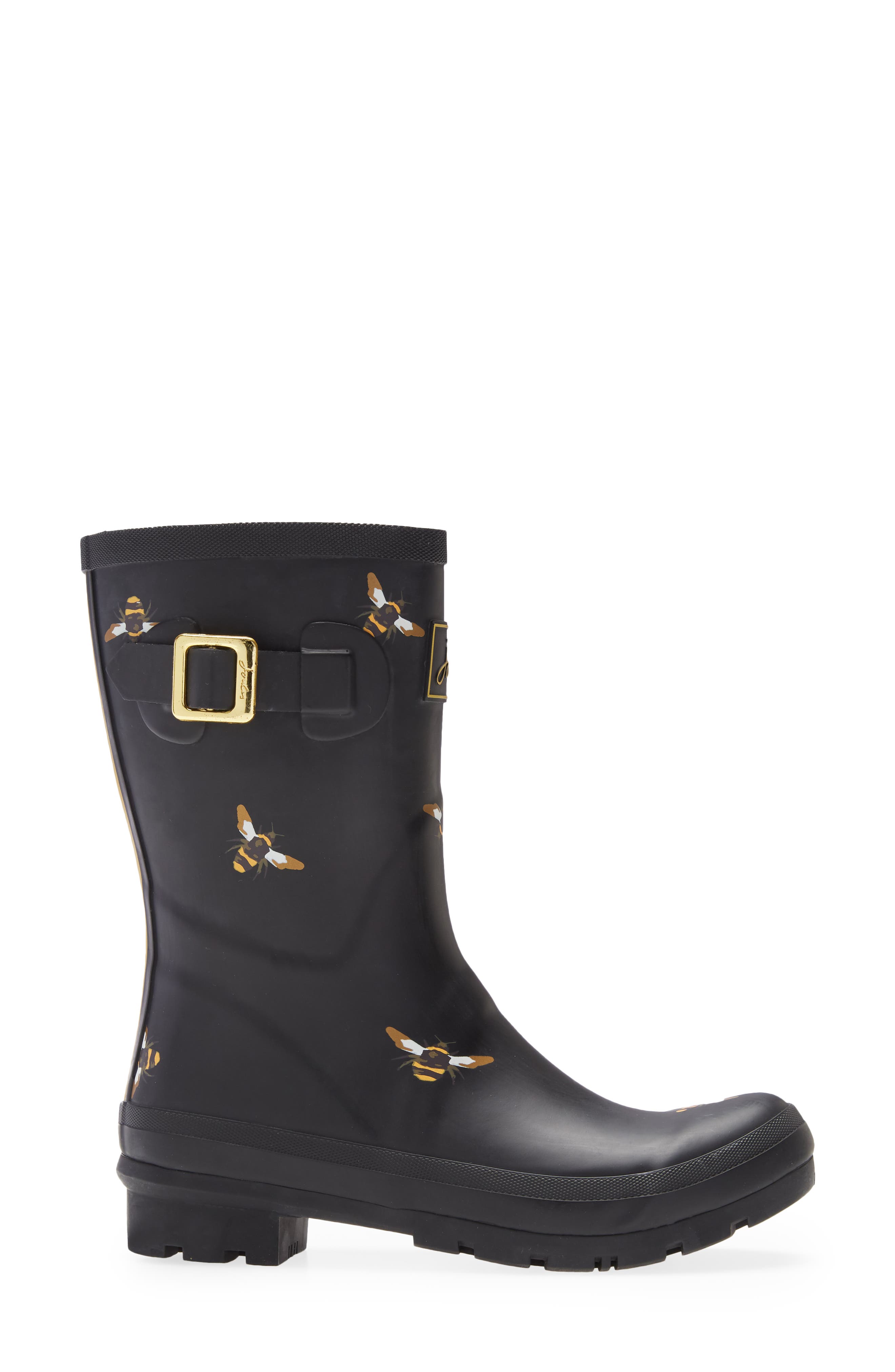 Molly Waterproof Rain Boot, Alternate, color, BLKMTLBEES