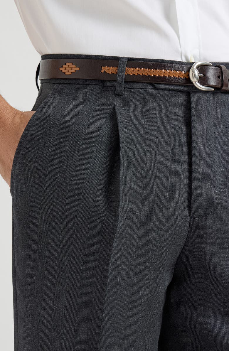 Brunello Cucinelli Chevron trousers, Alternate, color, Anthracite