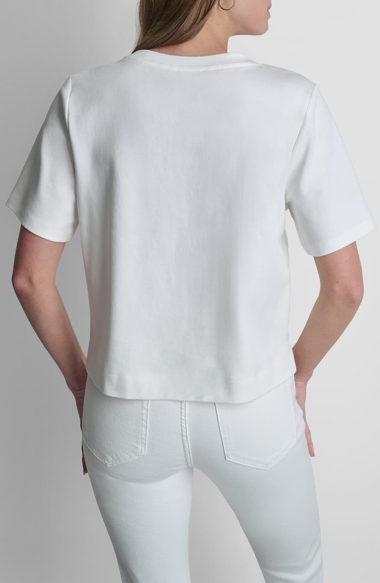 DKNY Pins & Patches Crop Cotton T-Shirt, Alternate, color, 