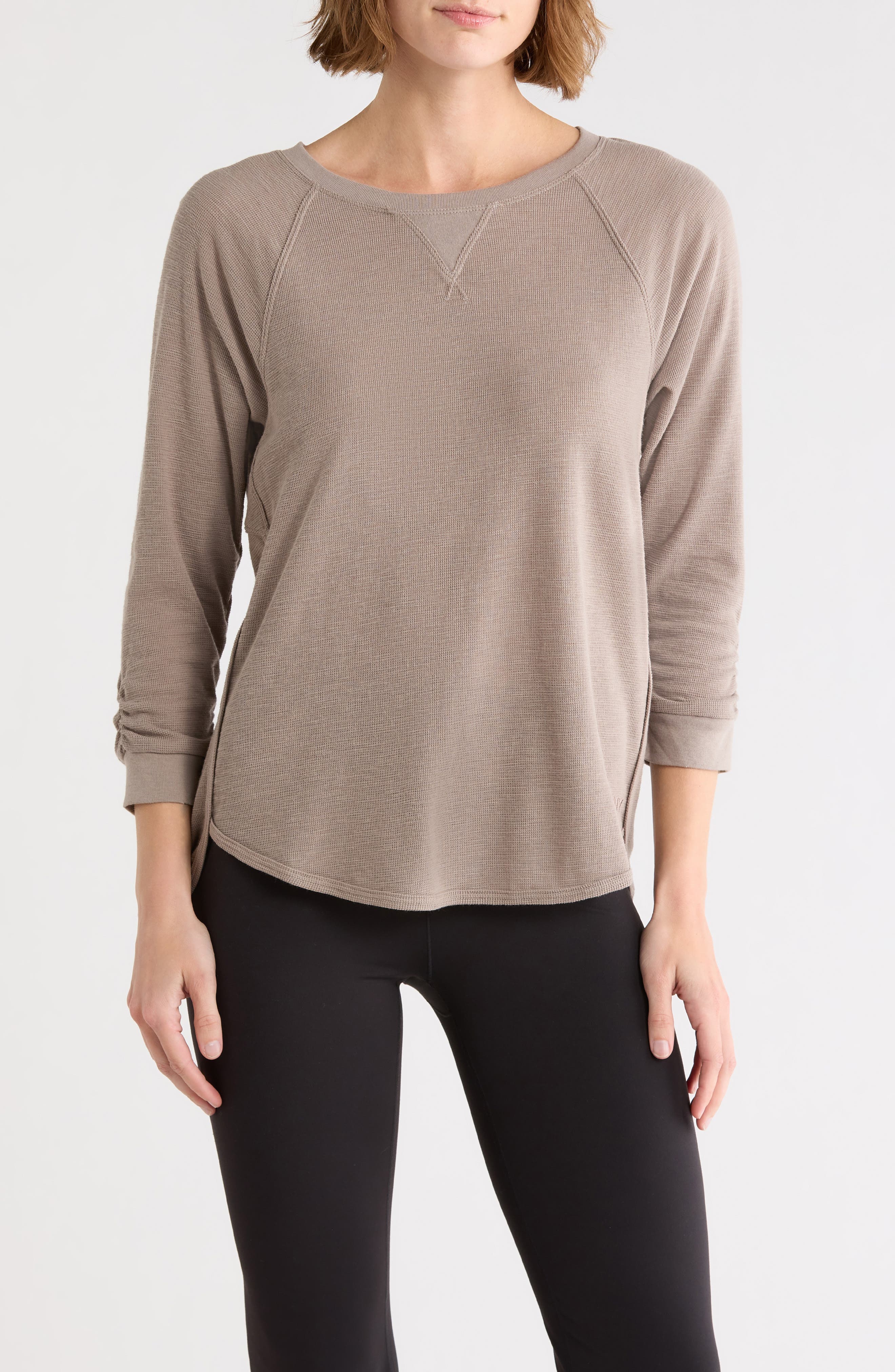 Slub Waffle High-Low T-Shirt - image 5