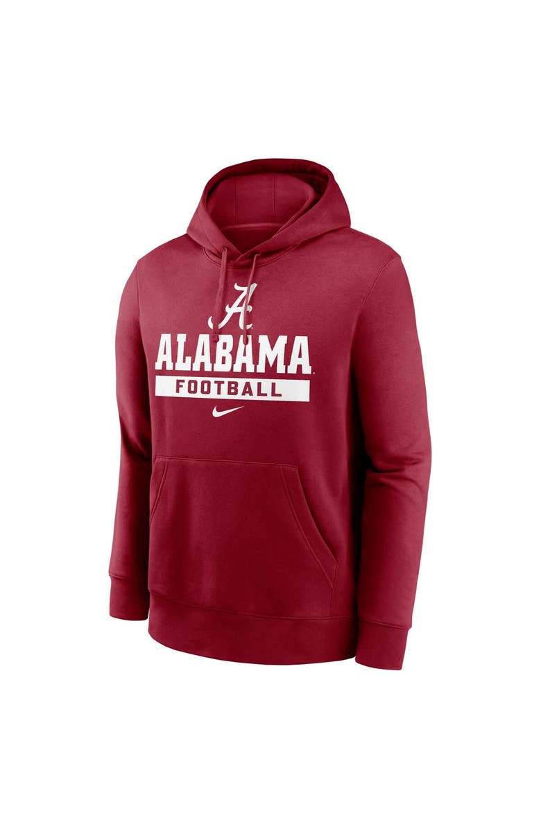 Nike Men's Nike Crimson Alabama Crimson Tide Football Stack Club Fleece Pullover Hoodie, Alternate, color, 