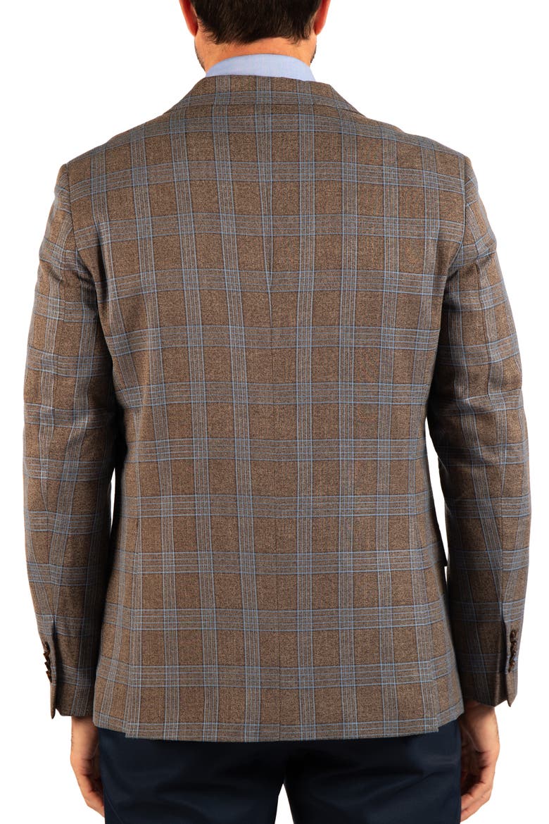 Multi Plaid Modern Fit Sport Coat, Alternate, color, TOBACCO