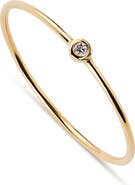 Ana Luisa Gold Band Ring - Mini Diamond Ring