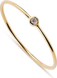 Ana Luisa Gold Band Ring - Mini Diamond Ring