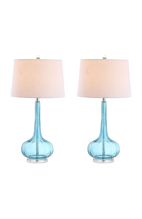 Bette 28.5" Glass Teardrop LED Table Lamp (Set of 2)