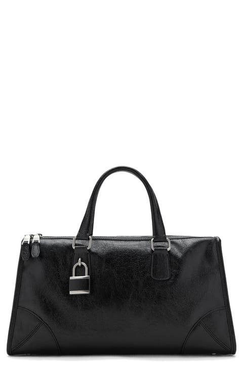 Faux Leather Satchel