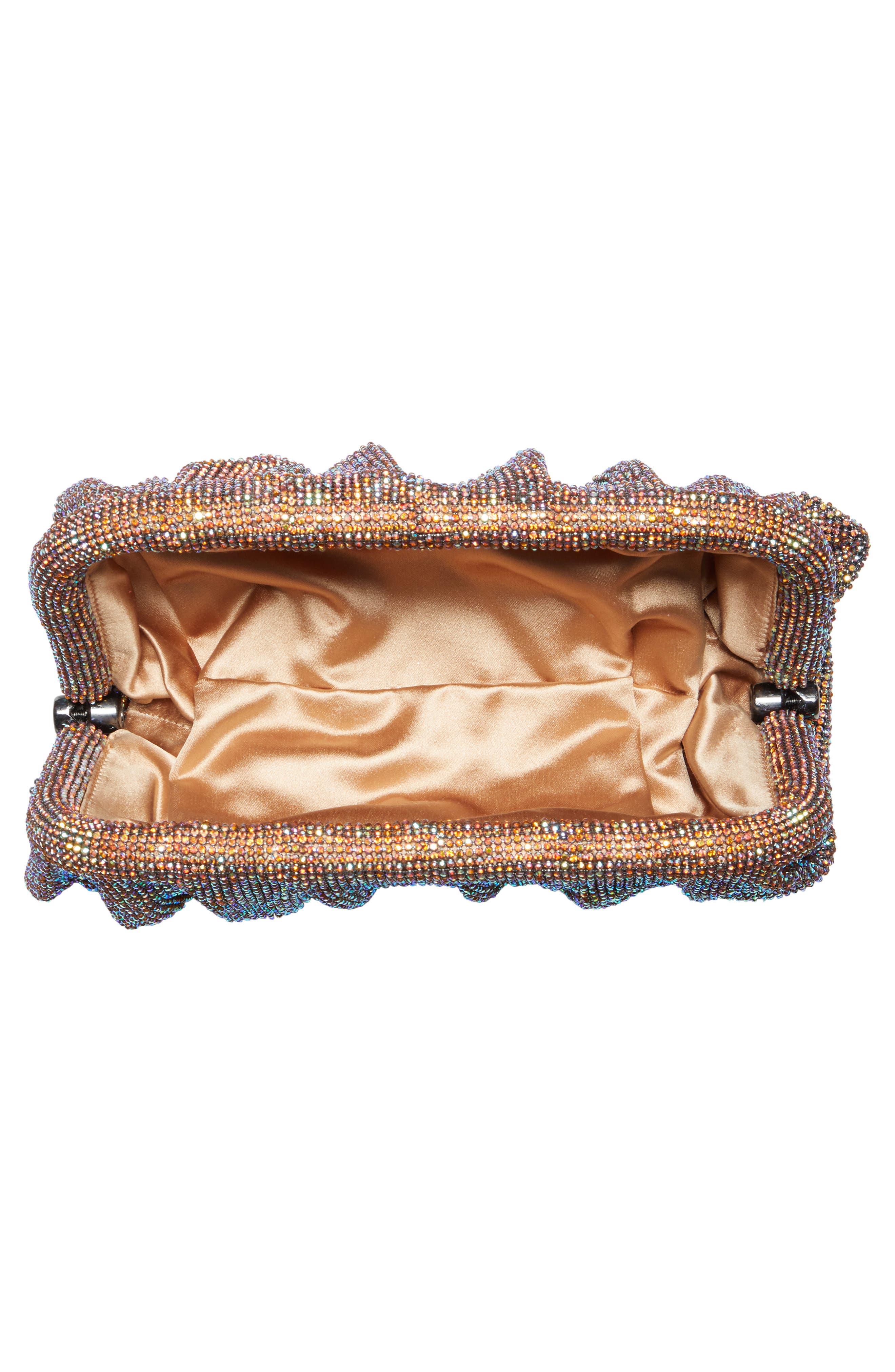 Benedetta Bruzziches La Grande Crystal Mesh Clutch, Alternate, color, 