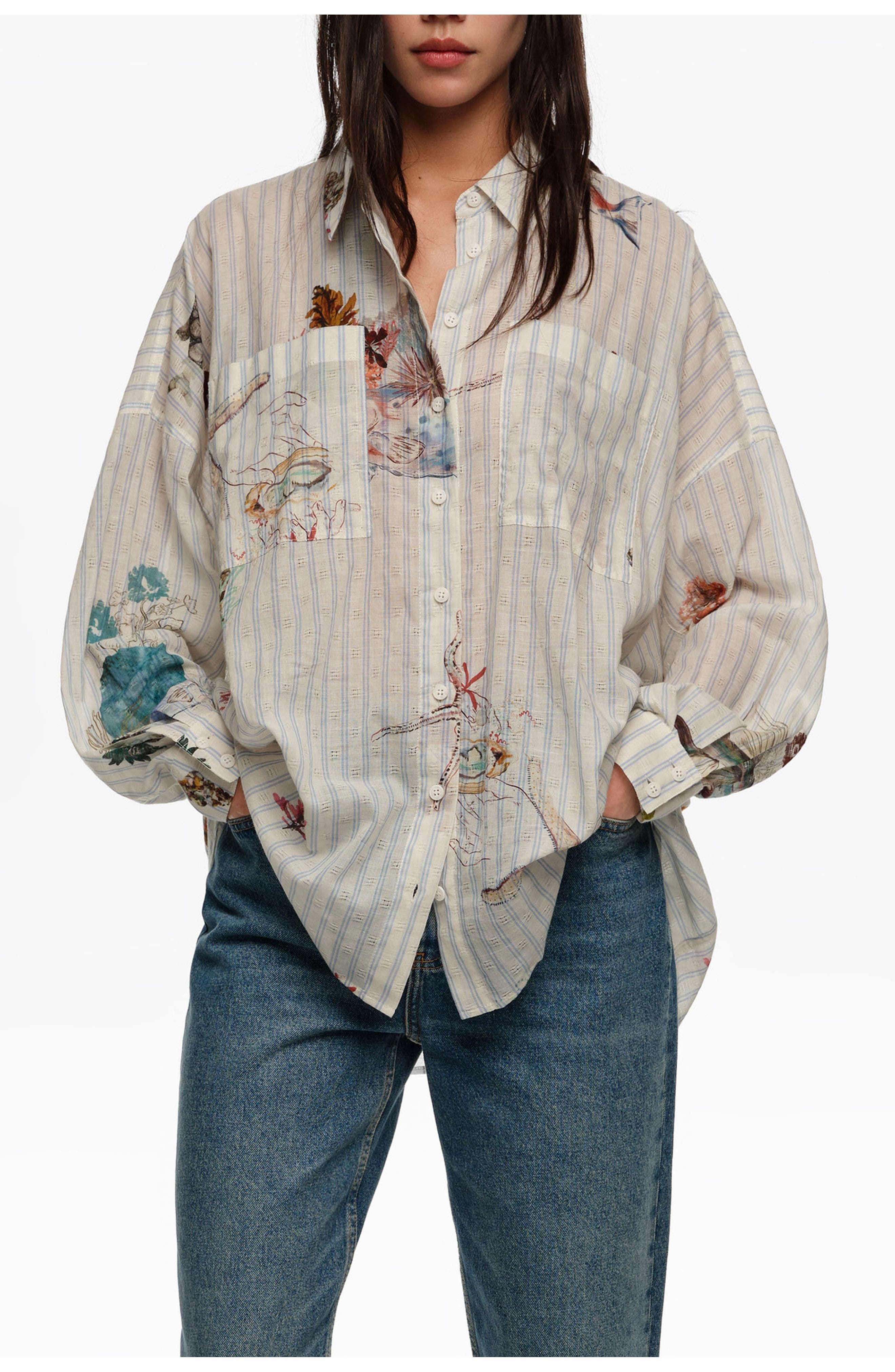 Seabed Cotton Oversize Shirt - image 3