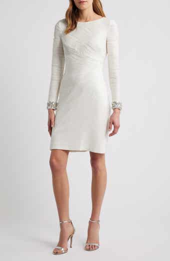 Foil Wave Long Sleeve Knit Dress