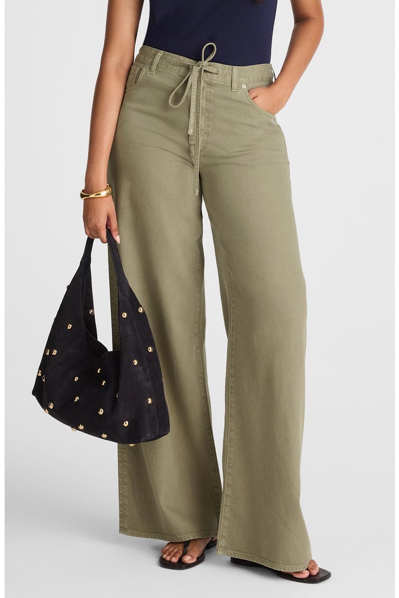 Airy Wide Leg Jeans, Alternate, color, SAGEBRUSH