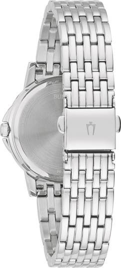Crystal Embellished Three Hand Quartz Bracelet Watch, 32mm