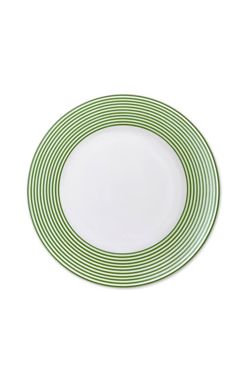 Caskata Newport Verde Stripe Dinner Plate In Green