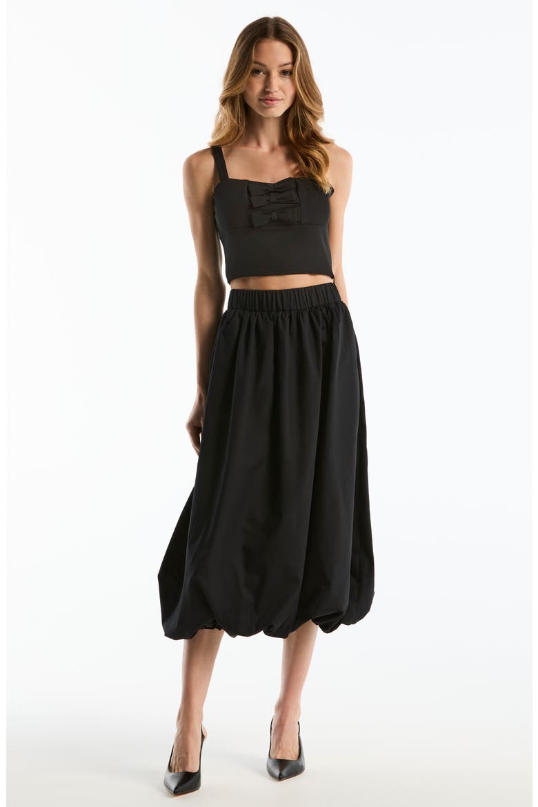 Bow Detail Bustier Top, Alternate, color, BLACK
