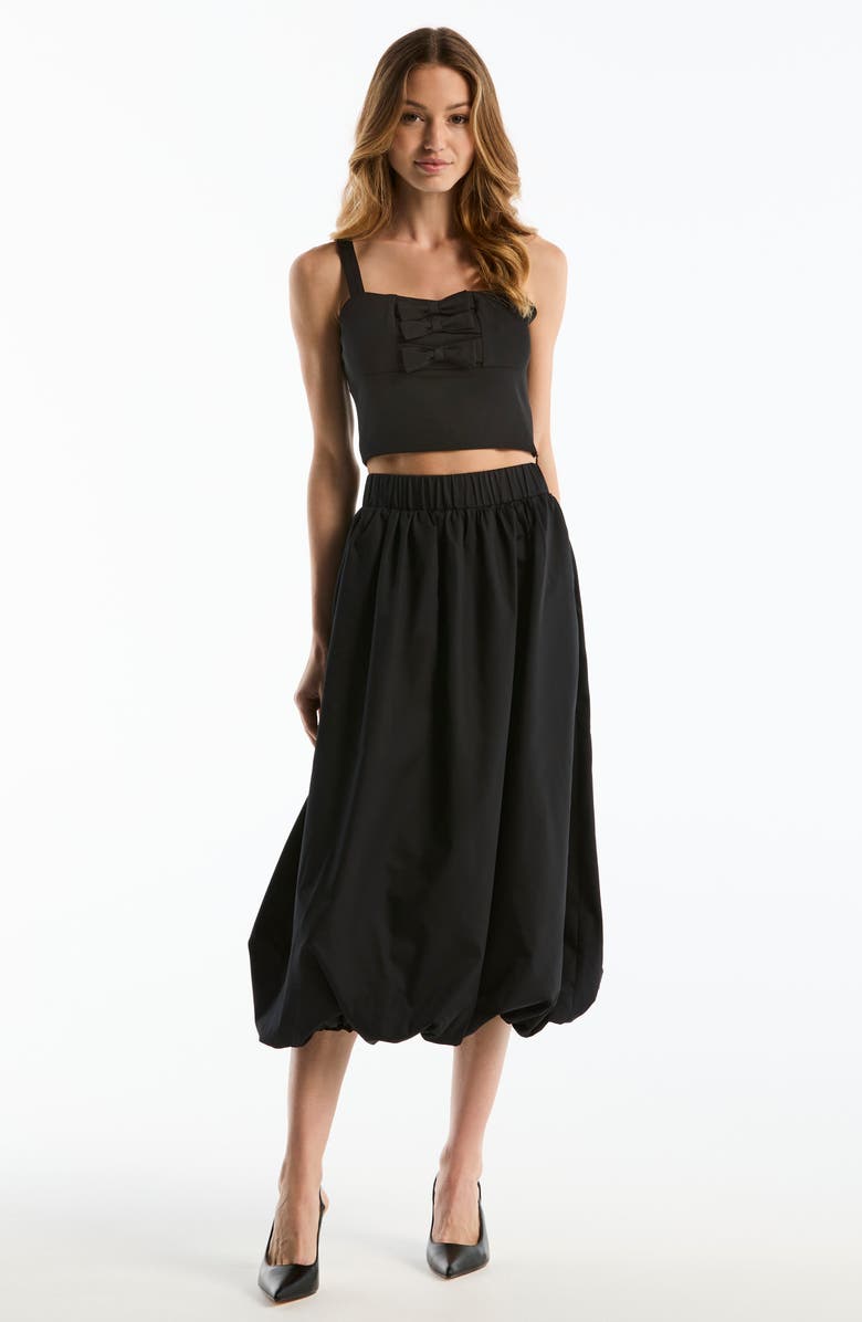 Laundry by Shelli Segal Bow Detail Bustier Top, Alternate, color, Black