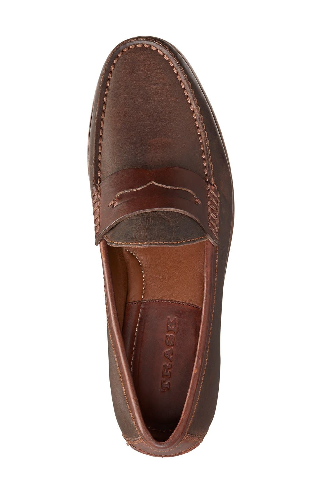 'Sadler' Penny Loafer, Alternate, color, BROWN