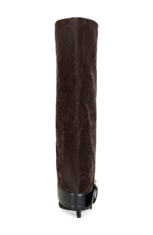 Azalea Wang Antonina Belted Wedge Boot In Animal Print