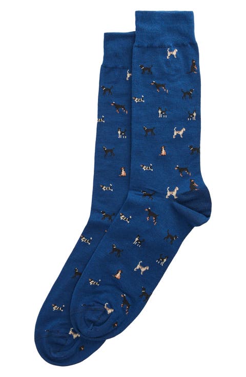 Mavin Dog Cotton Blend Crew Socks
