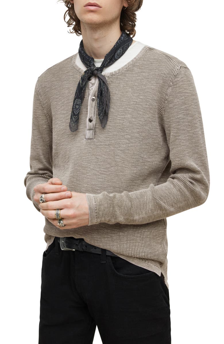 John Varvatos Nashville Cotton Waffle Henley, Main, color, 