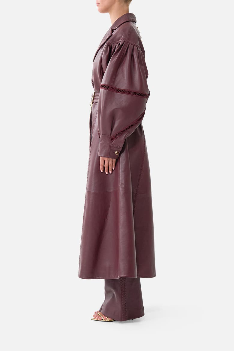 Leather Coat With Tucked Sleeves, Alternate, color, Call Me A Carriage