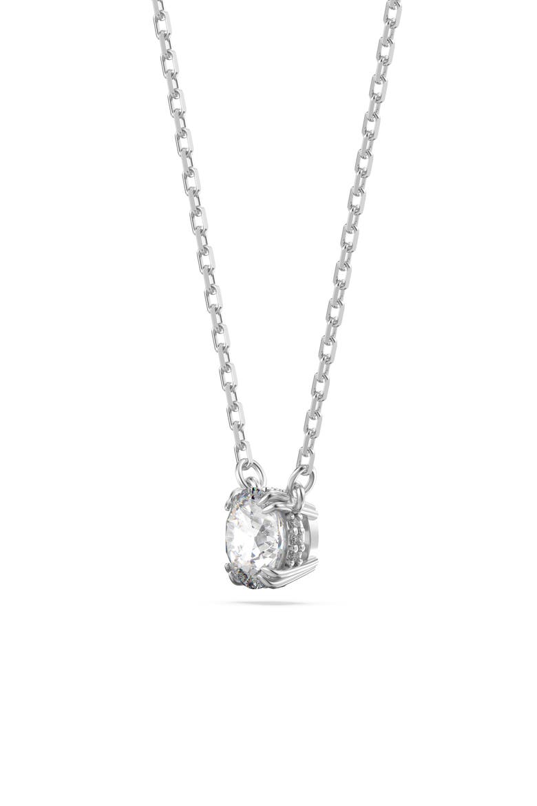 Stilla Stud Earrings & Necklace Set, Alternate, color, SILVER