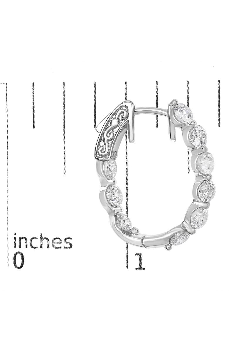 Haus of Brilliance 14K White Gold 3 3/4 Cttw Graduating Diamond Oval Hoop Earrings, Alternate, color, White Gold