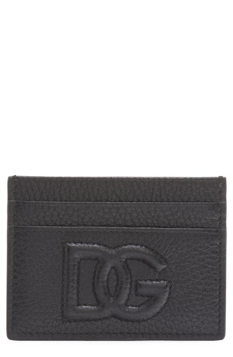 DG Puffy Logo Leather Card Case