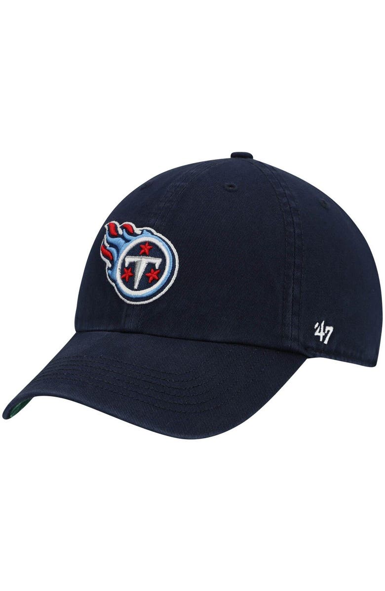 '47 Men's '47 Navy Tennessee Titans Franchise Logo Fitted Hat, Main, color, 