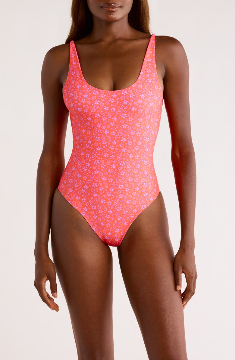 Kulani Kinis Cheeky One-Piece Swimsuit, Main, color, Kiss Me