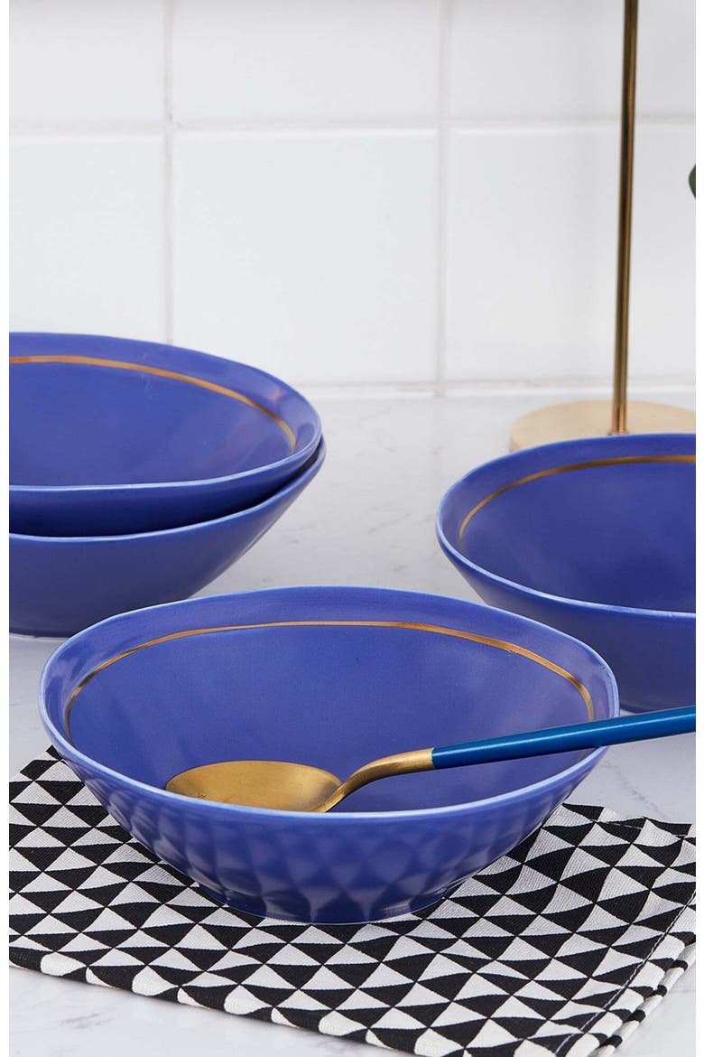 Clara Porcelain 16-Piece Dinnerware Set, Alternate, color, Blue