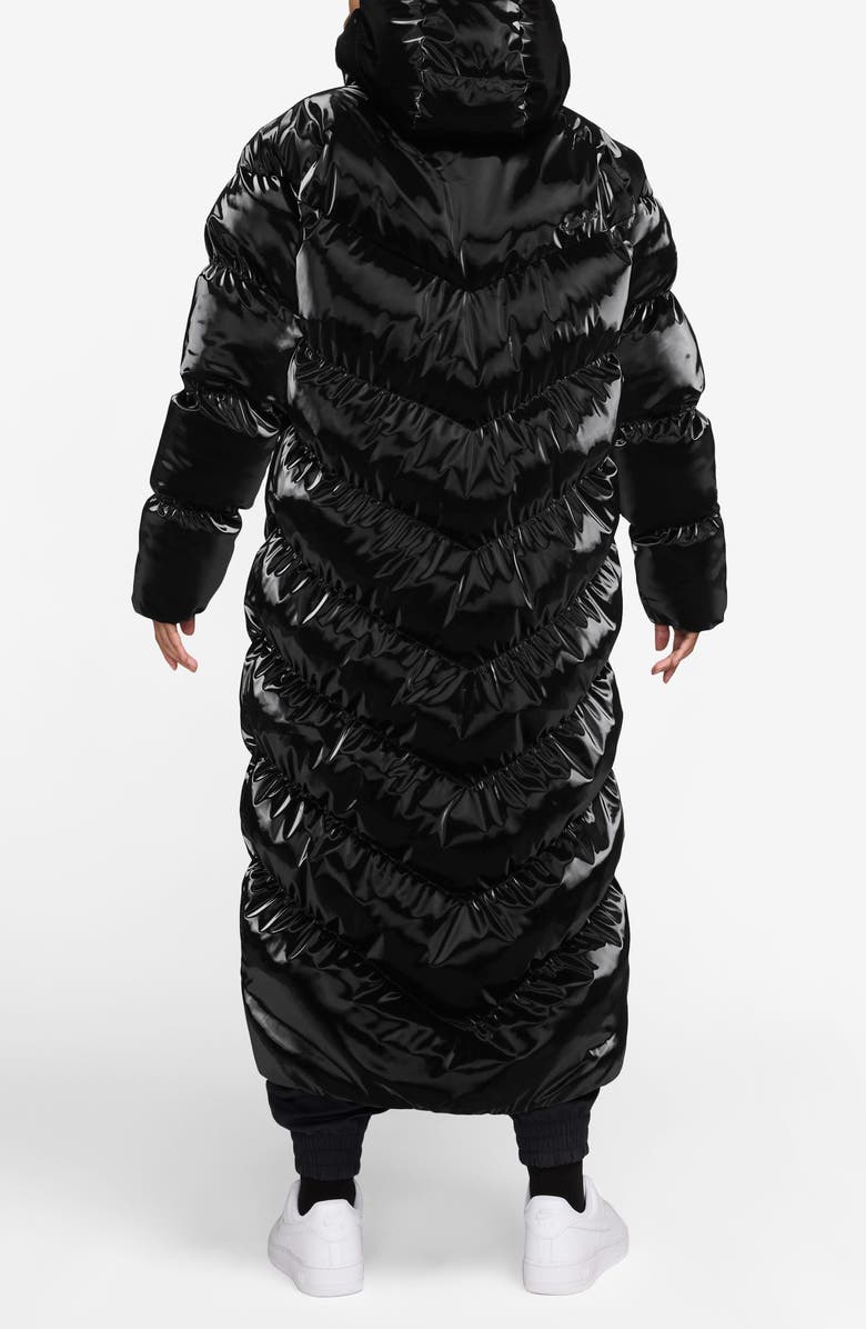 Nike Sportswear Shine Loose Thermore<sup>™</sup> EcoDown Insulated Hooded Parka, Alternate, color, 010 Black/Black