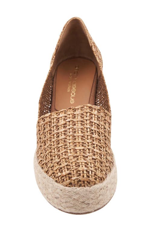 Andre Assous André Assous Patti Espadrille Wedge In Camel Woven