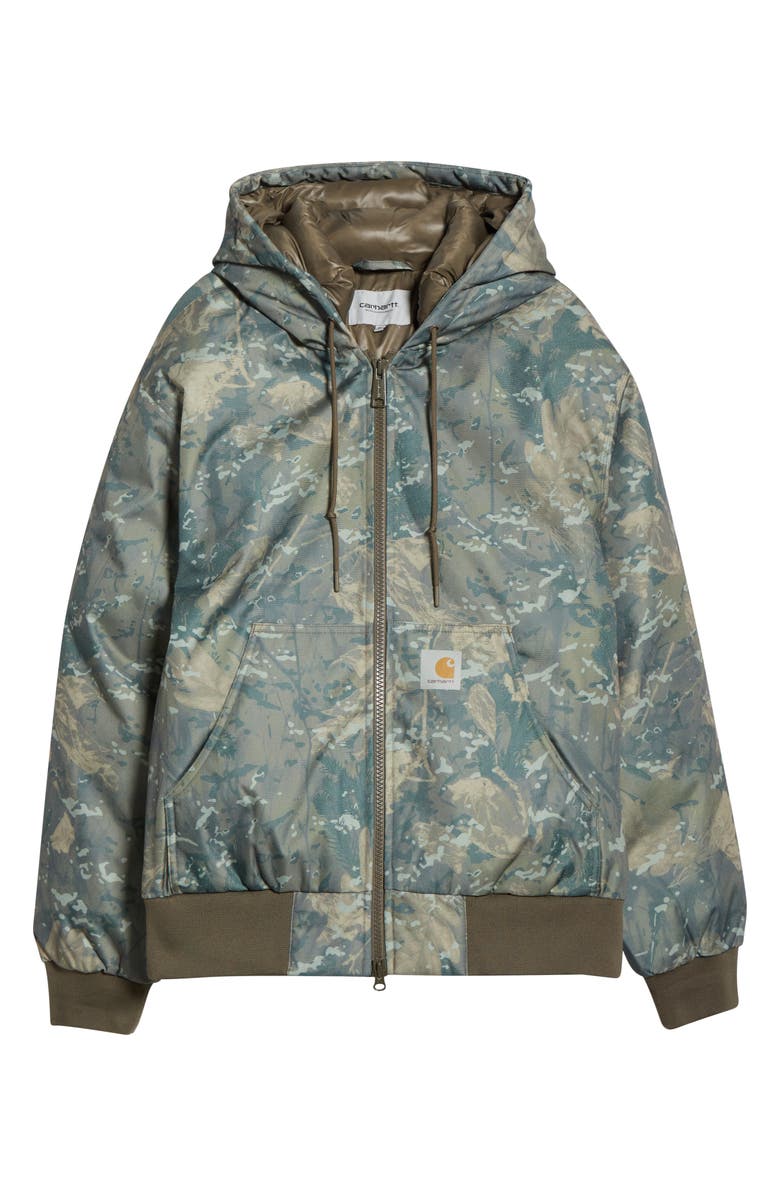 Carhartt Work In Progress Water Repellent Active Cold Padded Nylon Jacket, Main, color, Camo Combi