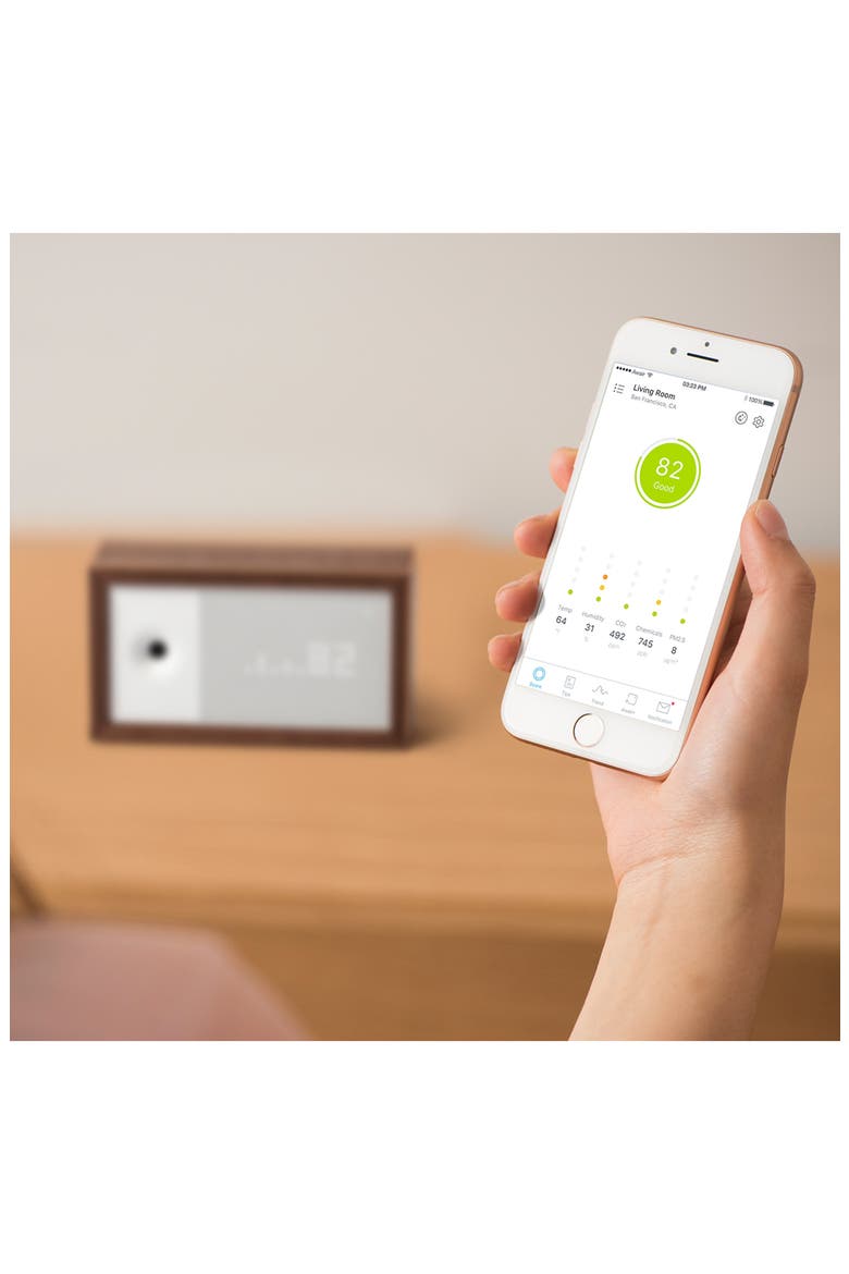 Soda Says x Awair 2nd Edition Air Quality Tracker, Alternate, color, WHITE