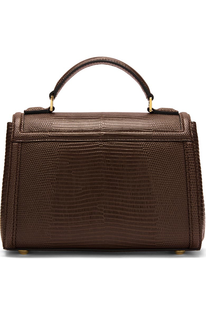 DeMellier Paris Lizard Embossed Leather Top Handle Bag, Alternate, color,