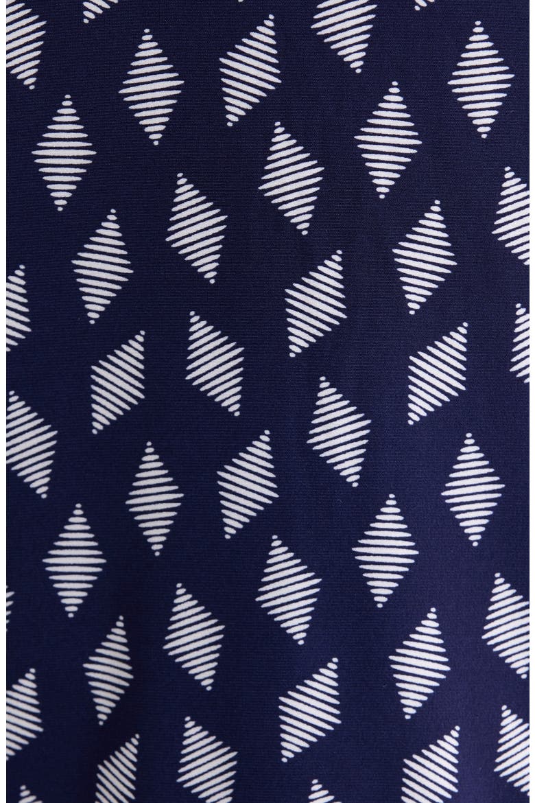 Geometric Print Half Placket Shirt, Alternate, color, DISTANT MOUNTAIN/ WHITE DOVE