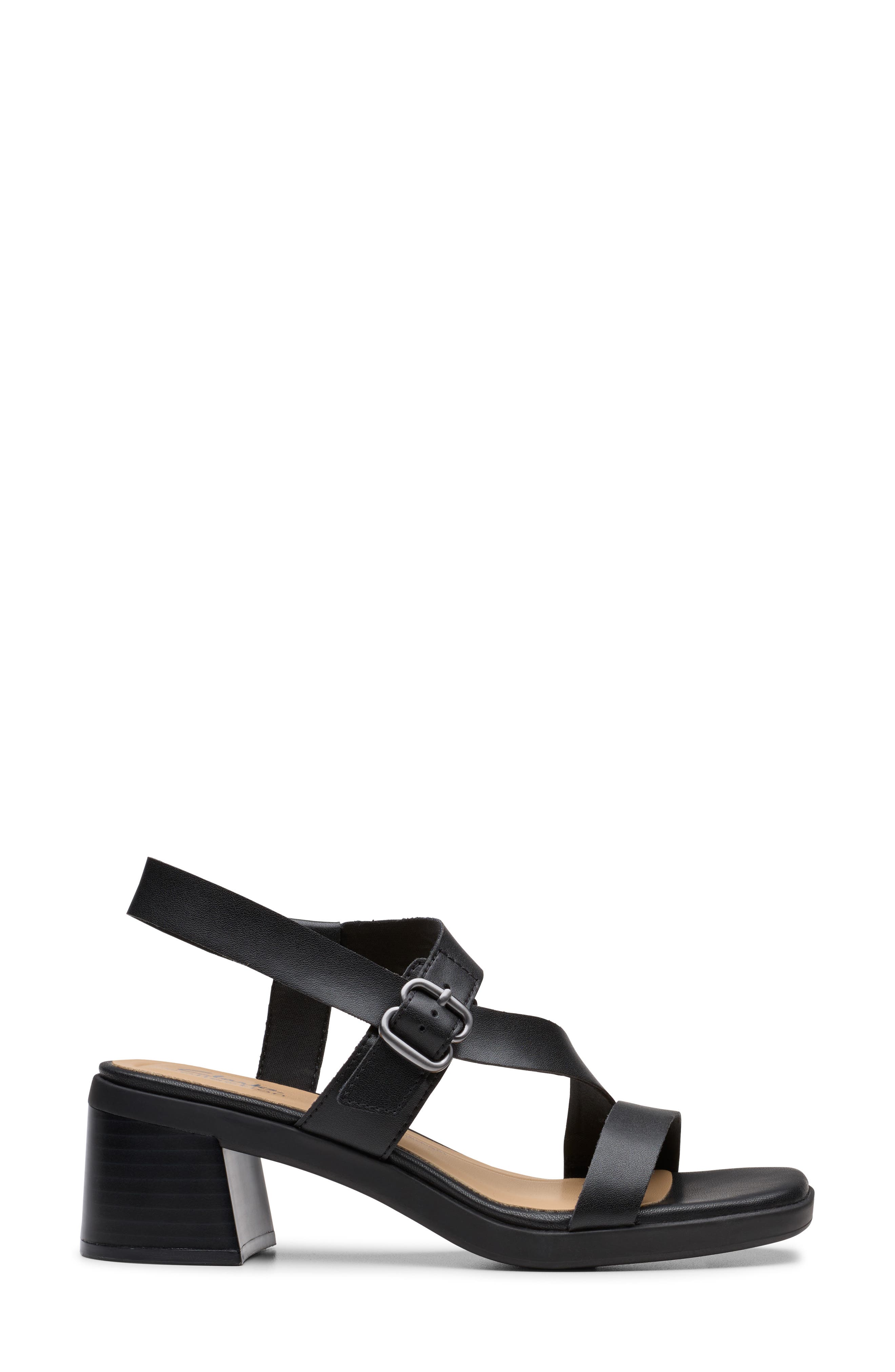 Clarks<sup>®</sup> Jaylan Sol Sandal, Alternate, color, Black Leather