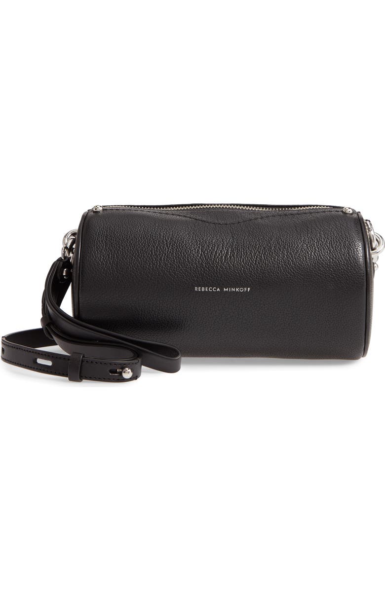 Rebecca Minkoff Leather Barrel Crossbody Bag, Main, color,