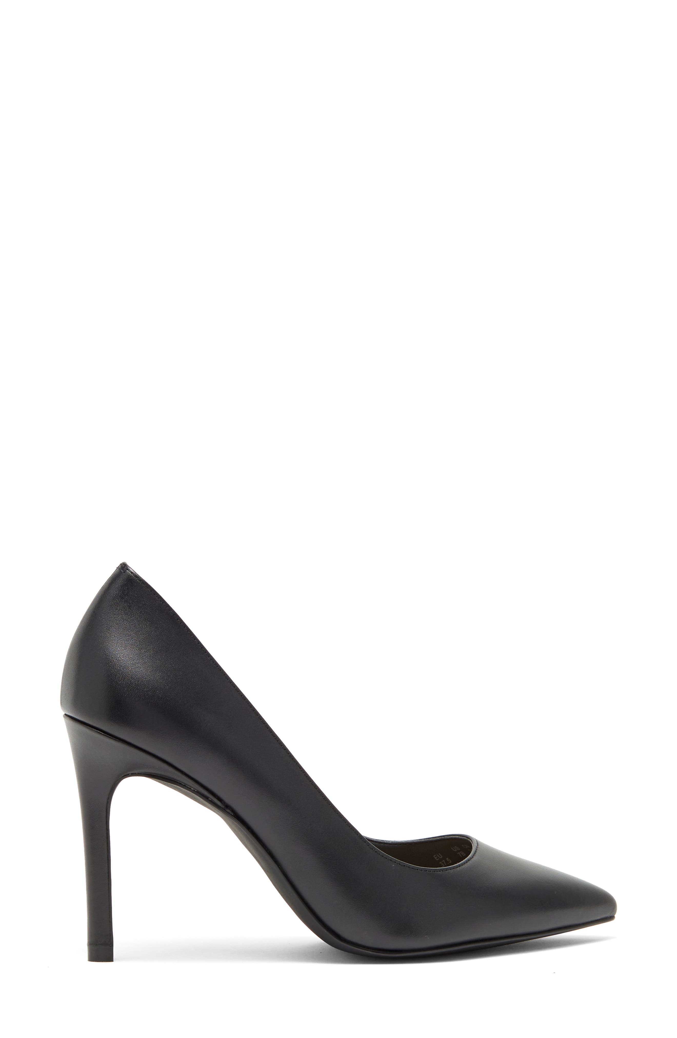 Stuart Weitzman Leigh 95 Pointed Toe Pump, Alternate, color, Black