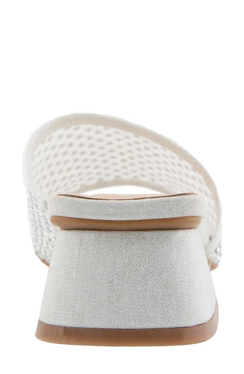 Reaction Kenneth Cole Buenita Slide Sandal In White Crystal Mesh