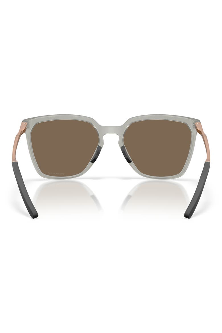 Prizm™ Berry 57mm Rectangular Sunglasses, Alternate, color, MATTE GREY / ROSE GOLD