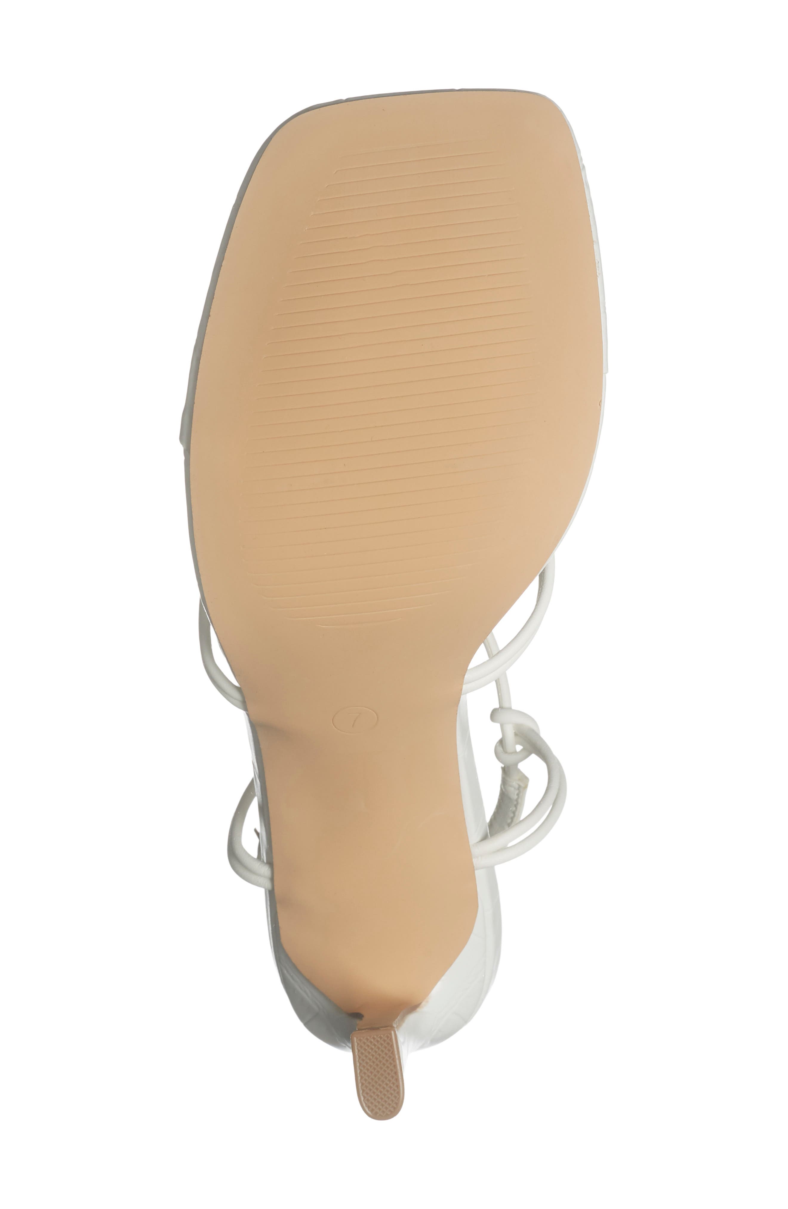 Dawson Beaded Heeled Sandal, Alternate, color, WHITE