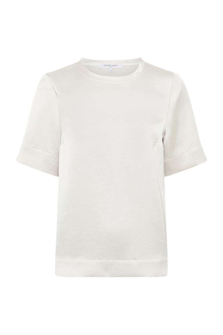 Cileia Short Sleeve Blouse, Alternate, color, Ecru