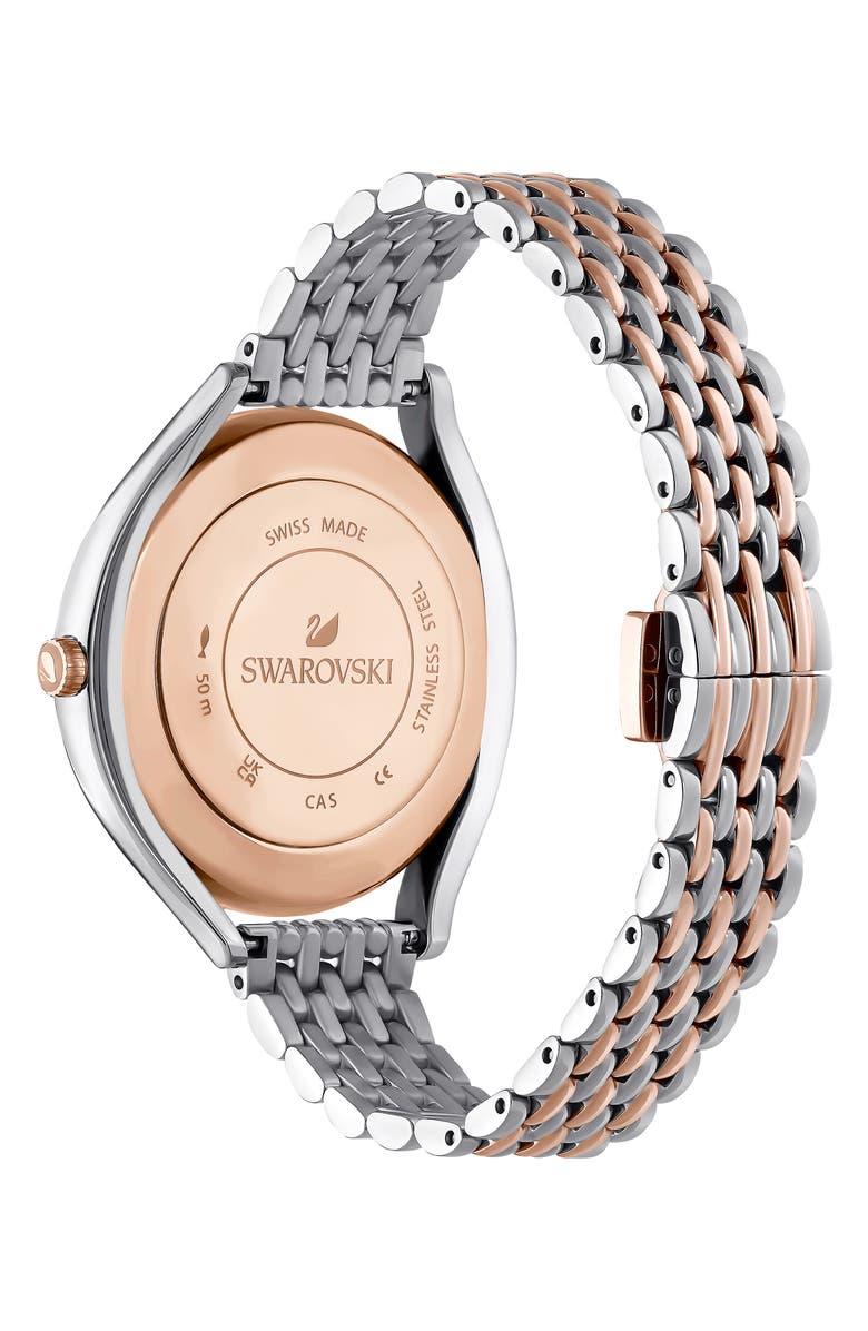 Swarovski Aura Bracelet Watch, Alternate, color, Rose Gold