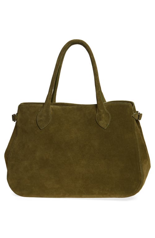 Reformation Large Patrizia Suede Satchel In Leccio Suede