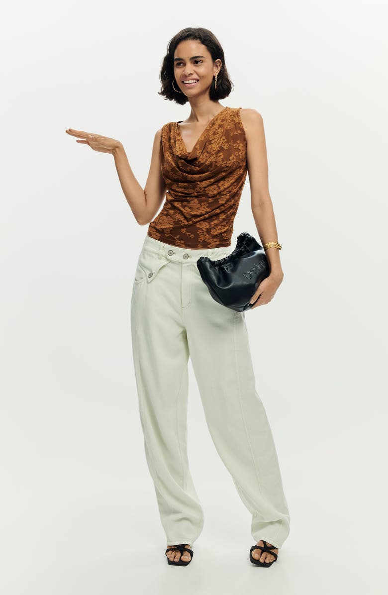 Desigual Cowl Neck Sleeveless Top, Alternate, color, 