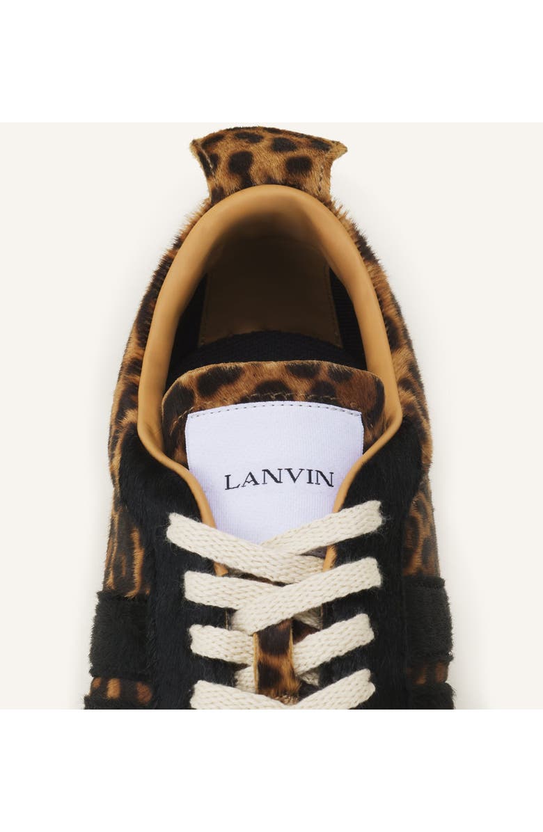 Lanvin Leopard Print Bumpr Sneakers In Pony, Alternate, color, Beige/Black